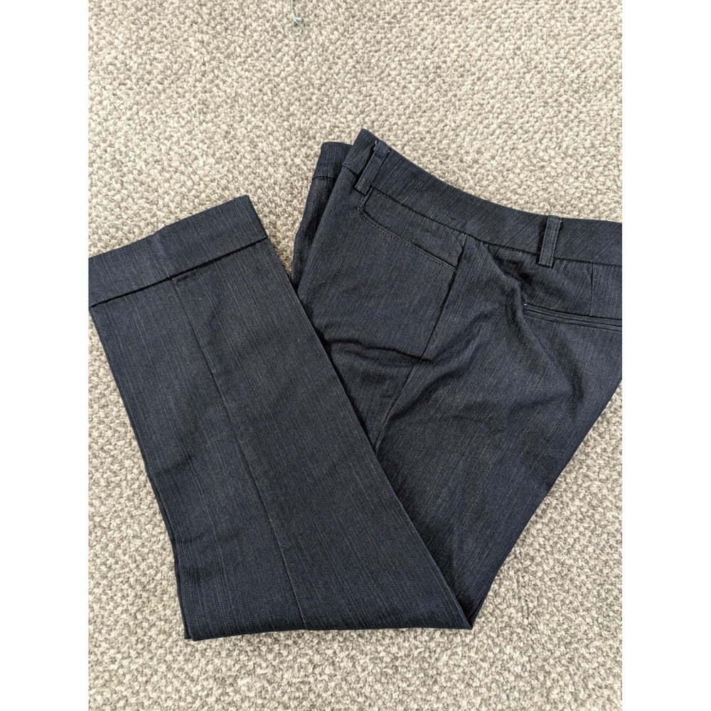 New York & Company 7th Avenue Suiting Dark Blue Cropped Cuffed Trousers Size 0